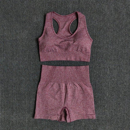 Women 2PCS Sports Bra High Waist Fitness