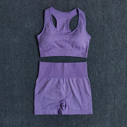Women 2PCS Sports Bra High Waist Fitness
