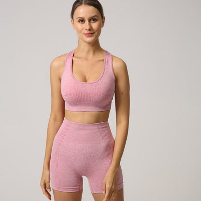 Women 2PCS Sports Bra High Waist Fitness
