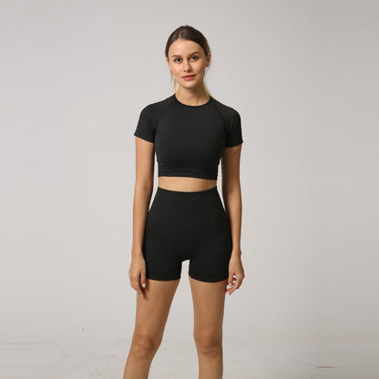 Seamless Women Yoga Set Crop Top